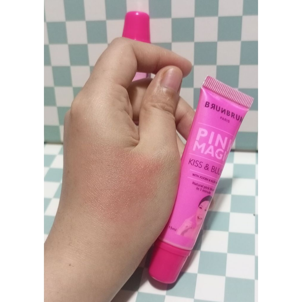 PER 2 PCS BrunBrun Paris Natural Pink Magic Kiss Blouse Cream Blushing in 1 Minute 15ml Brun Brun Pr
