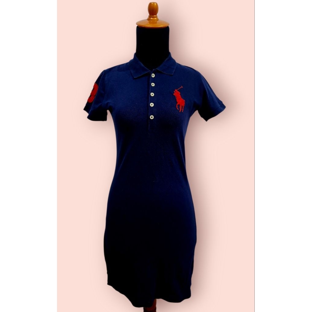 Navy Polo Dress Brand From Polo Ralp Laurent Ori 100%