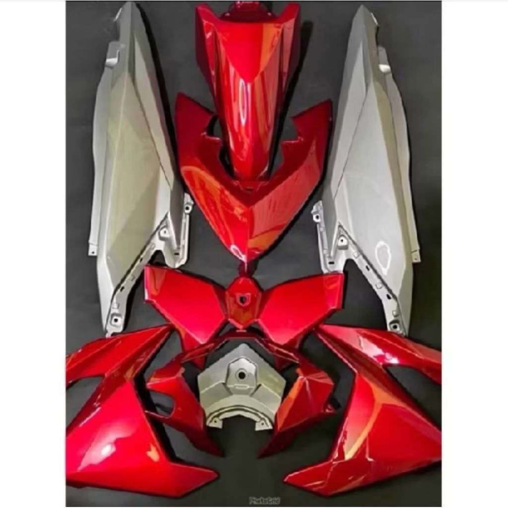 Full body halus honda vario125 & 150 LED OLD warna costum merah mazda mix silver metalic