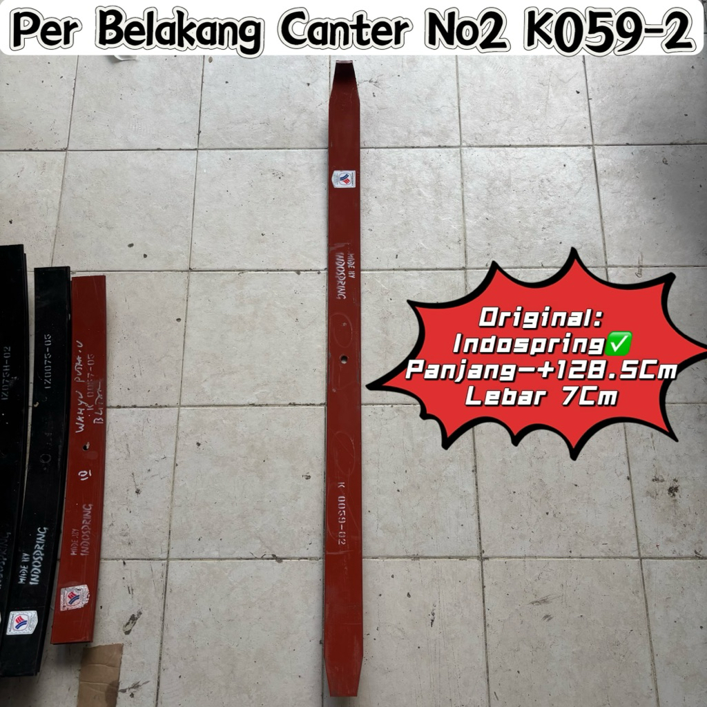 Per Belakang Canter Nomer 2 K059-2 Original Indospring Baru Per Induk Belakang Canter No2 K59-2 Indo