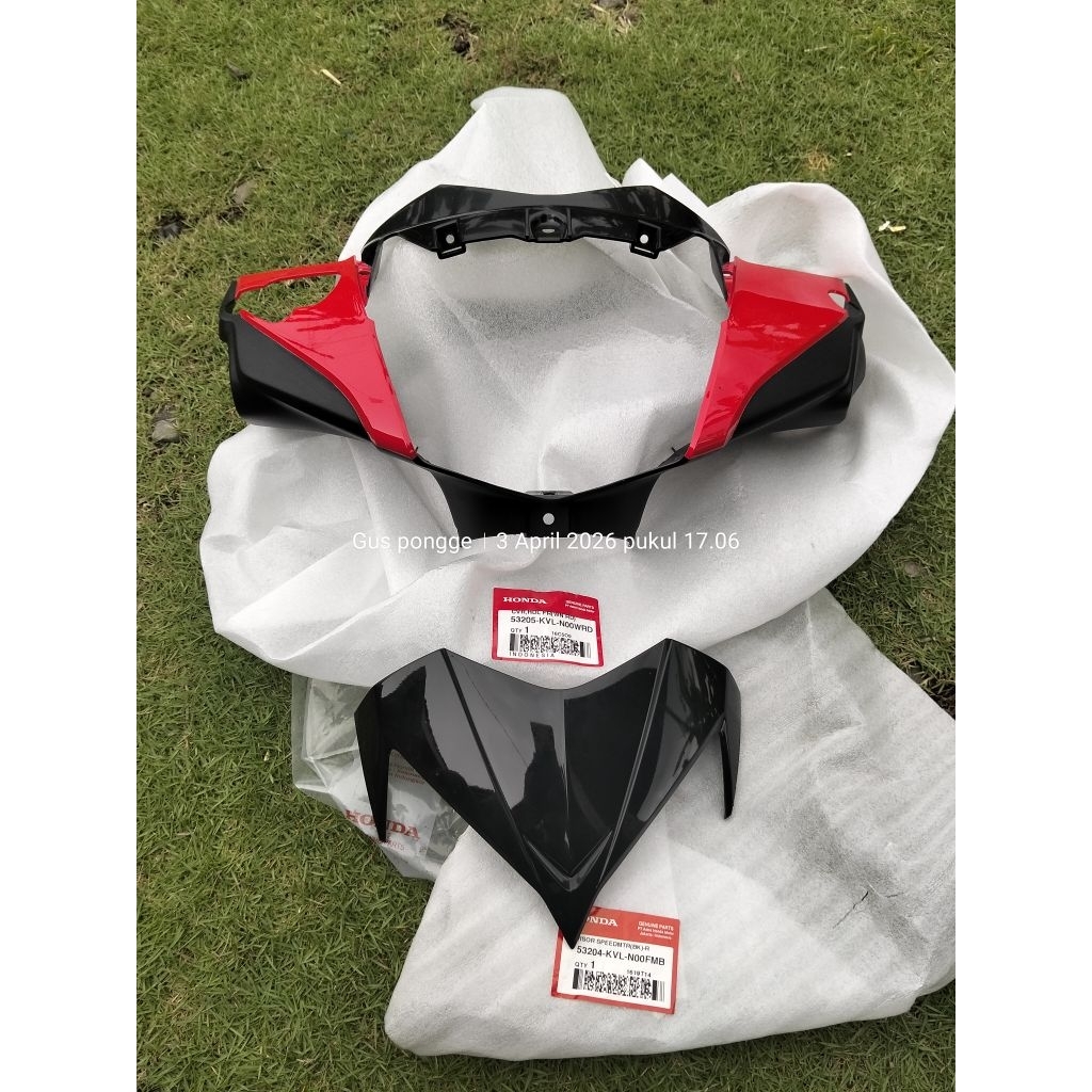53205-KVL-N00 Batok Set Visor Supra X 125 Lama Batman Merah Muda Original Ahm