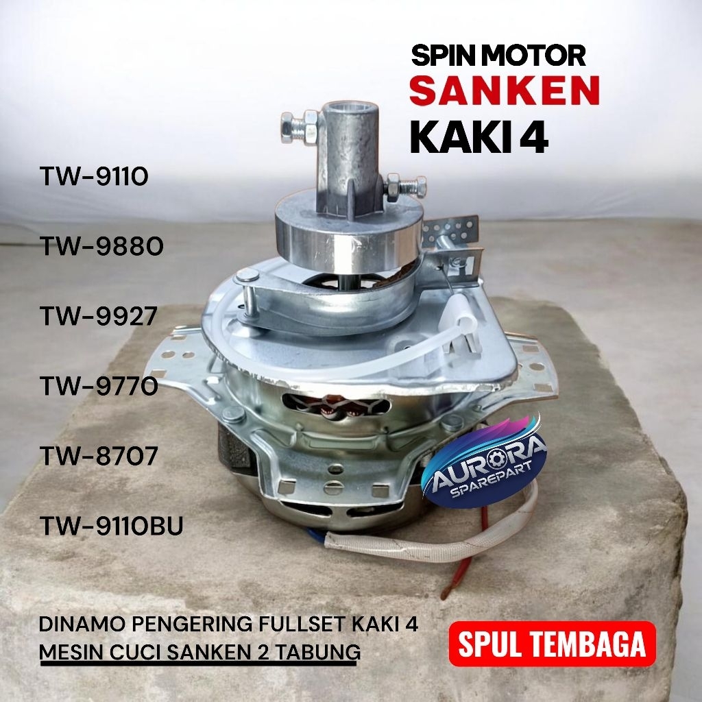 Dinamo pengering fullset Sanken KAKI 4 Spul TEMBAGA TW-9110 TW-9880 TW-9927 TW-9770 TW-8707 TW-9110B