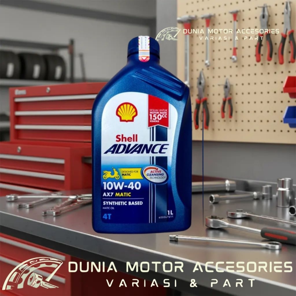 OLI SHELL AX7 MATIC SAE 10W-40 1 LITER BASED SYNTHETIC ORIGINAL OLI SHELL MOTOR NMAX AEROX LEXI XMAX