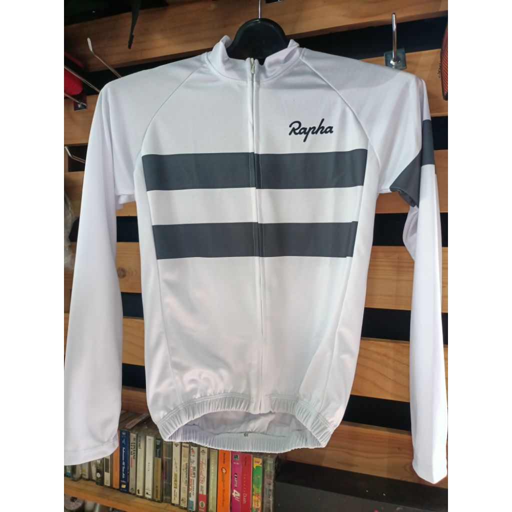 Jersey sepeda Rapha white