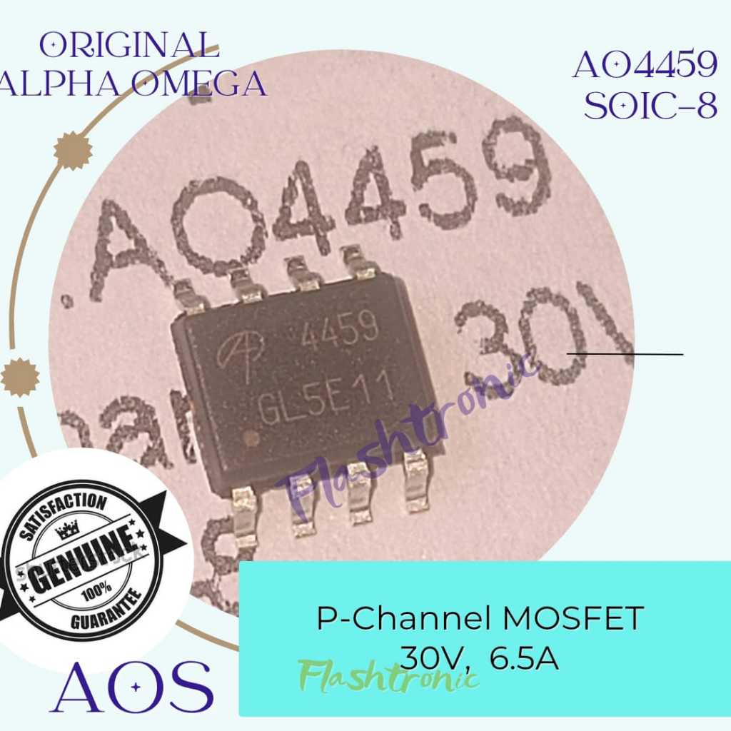 AO4459 P-MOSFET 30V 6.5A SOIC-8 ALPHA OMEGA