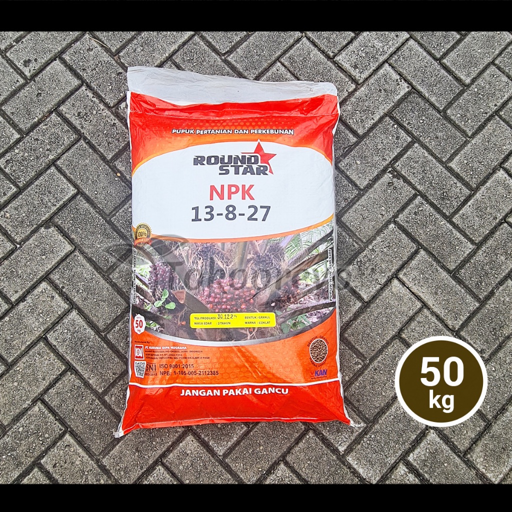 PUPUK ROUND STAR NPK 13 8 27 BERAT 50 KG KP VIA CARGO
