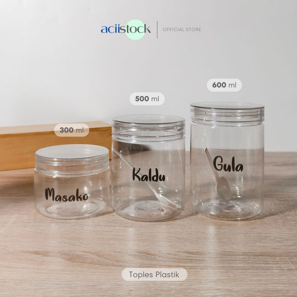 Toples Bumbu Transparant / Tempat Bumbu Dapur / Botol Bumbu - Plastik Transparant