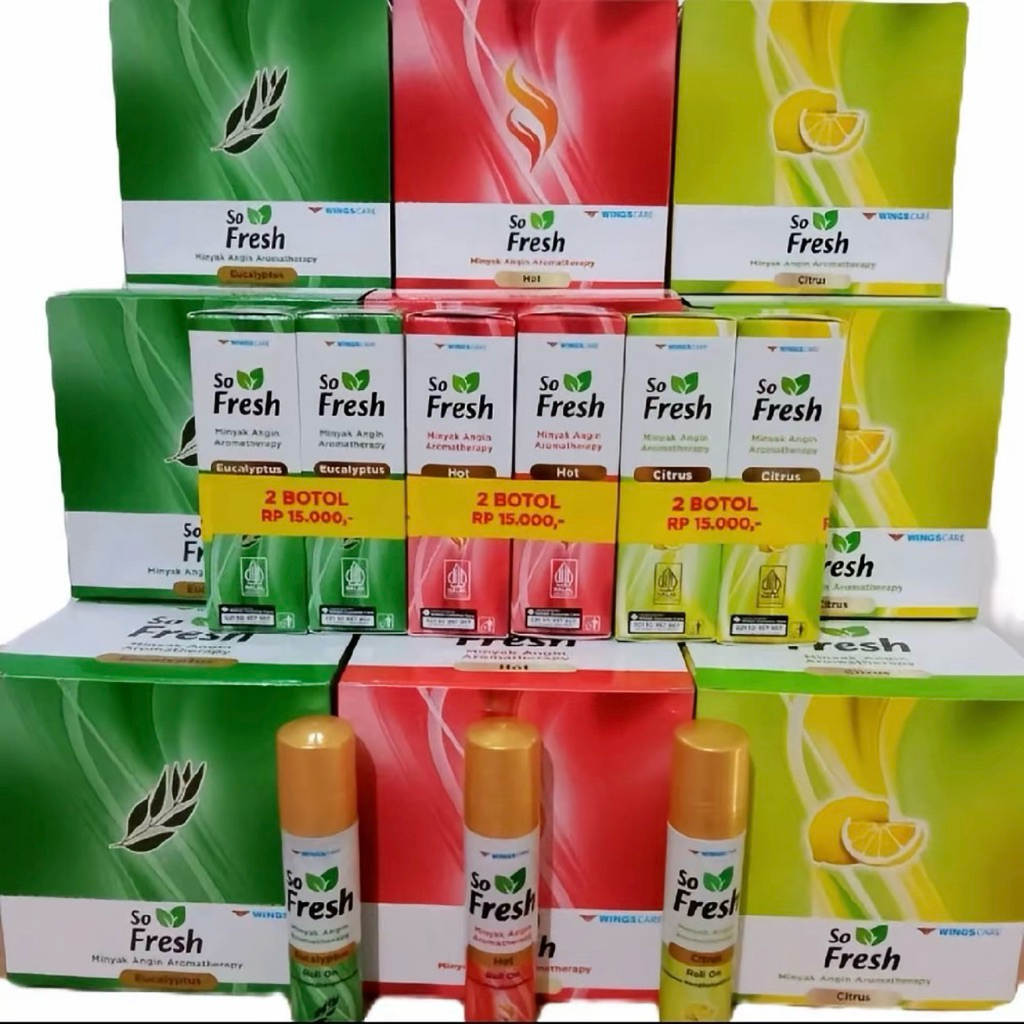 [DAPAT 1 KOTAK ISI 6] SO FRESH MINYAK ANGIN AROMATHERAPY / SO FRESH HOT SO FRESH EUCALIPTUS