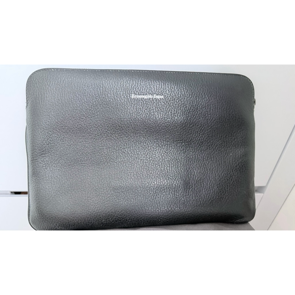 Ermenegildo Zegna Clutch Bag Leather Original preloved