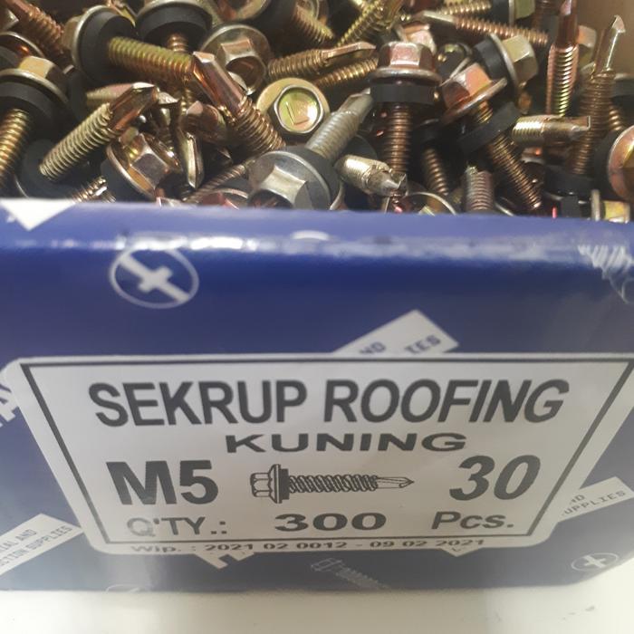(DOS) Baut Roofing / Baut Spandek / Baut Drilling / Skrup Roofing / Skrup Spandek 3.5 CM (300 Pcs)