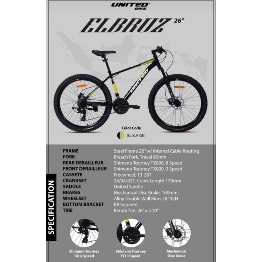 Sepeda Gunung MTB United Elbruz 26inch