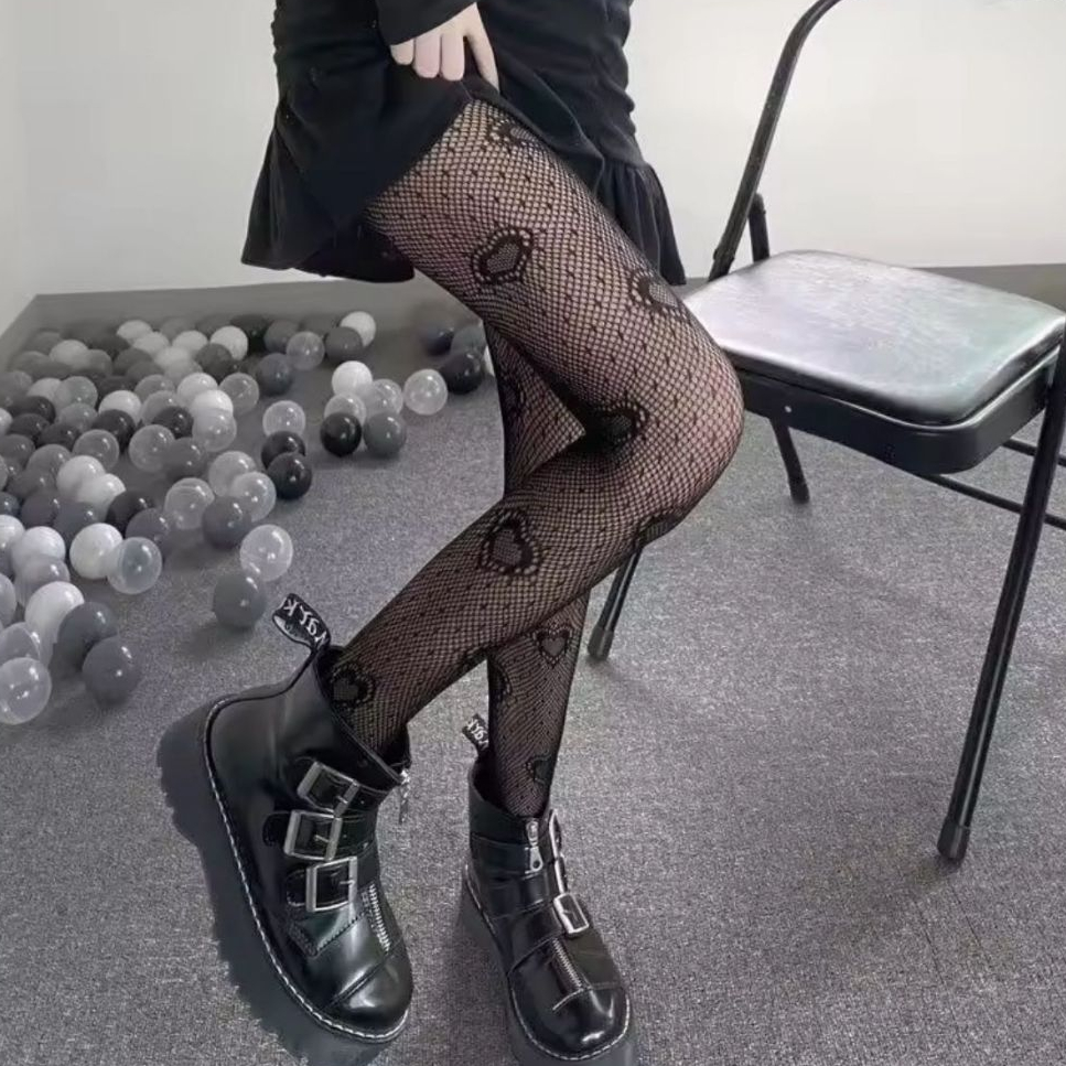 rcsbeauty - stocking pantyhose hitam love lingerie fishnet hati kode SPH02