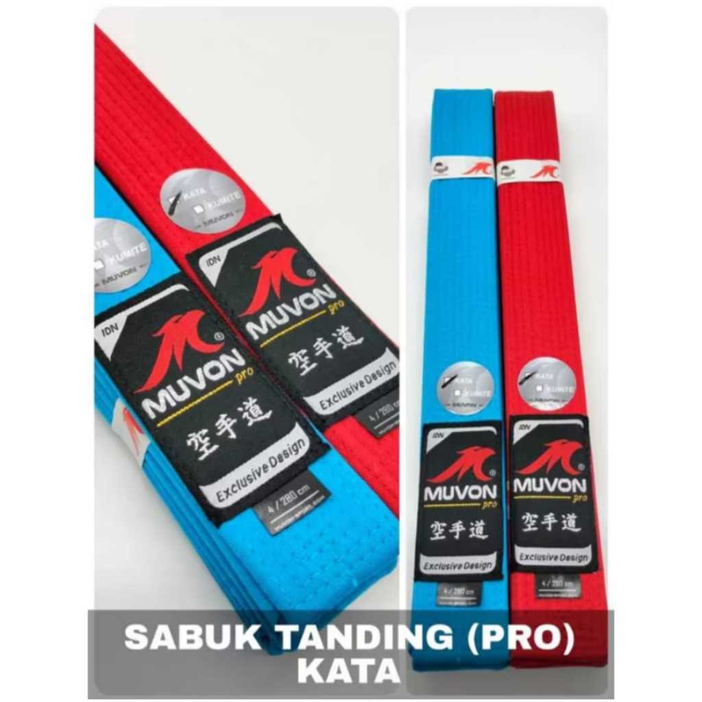 Sabuk Tanding karate Muvon Pro kata / kumite WKF Approved (karate competition belt)