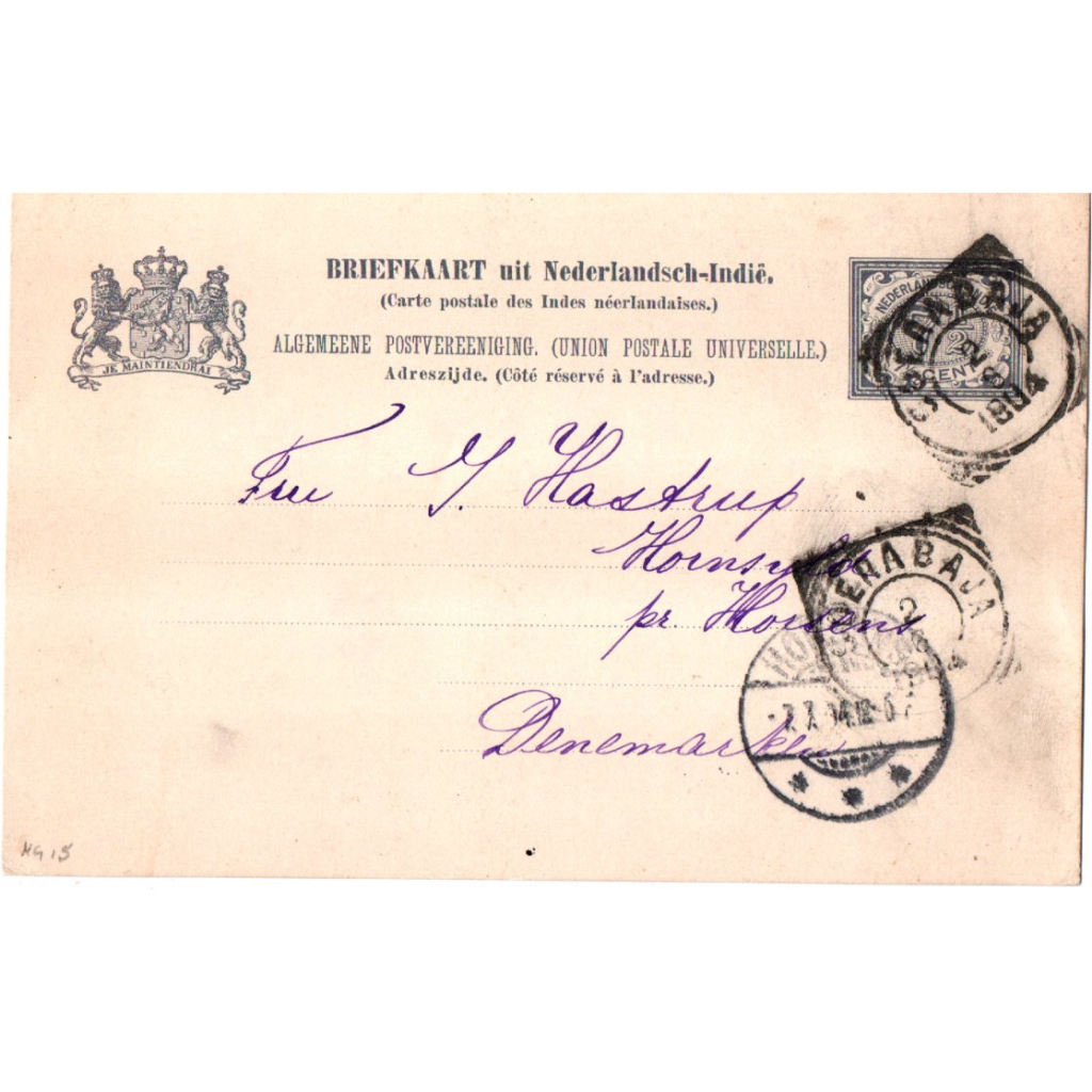 KARTU POS NED INDIE TH. 1904