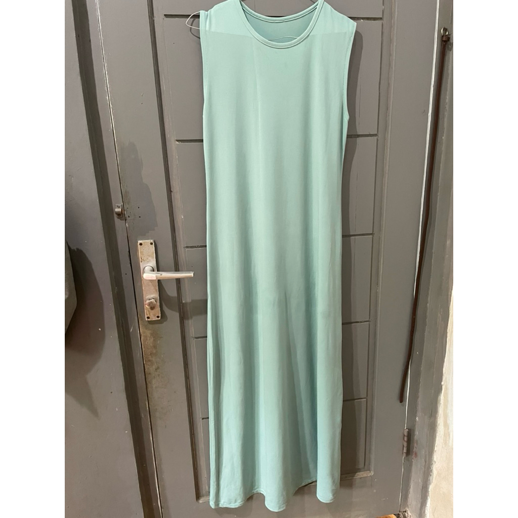 Preloved gamis warna hijau mint