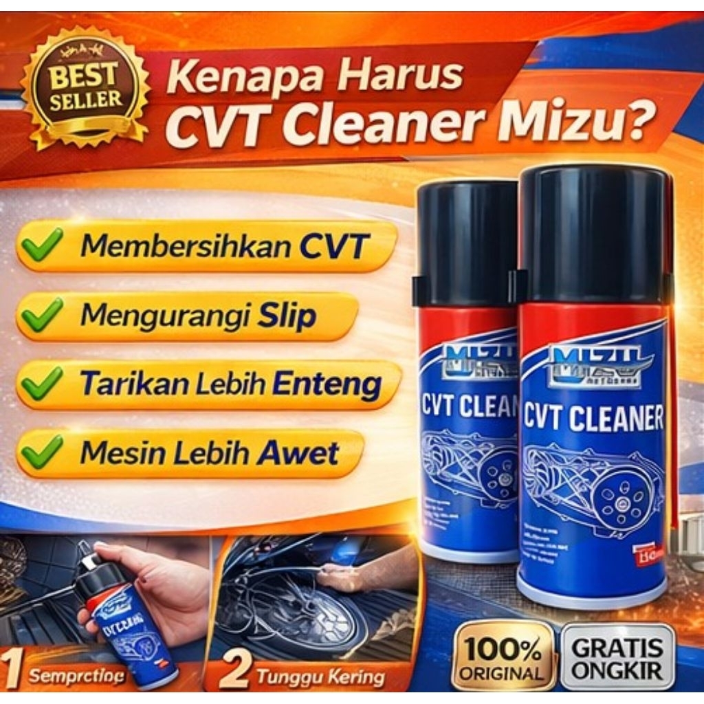 CVT Cleaner Motor Matic 150ml  Pembersih CVT Tarikan Berat Ngempos jadi Enteng Anti Slip