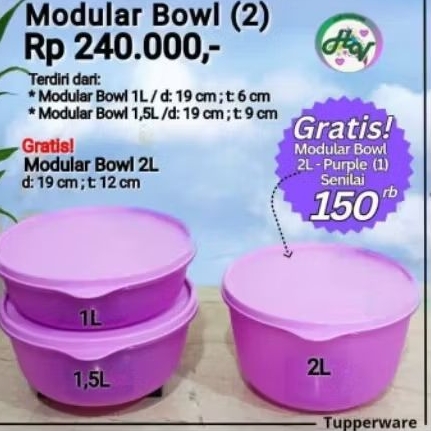 Modular Bowl Tupperware