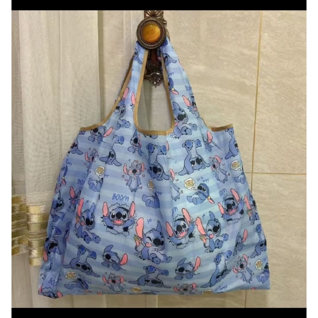 Tote bag stitch tas lipat wanita karakter stitch shopping bag karakter stitch tas belanja lipat kara
