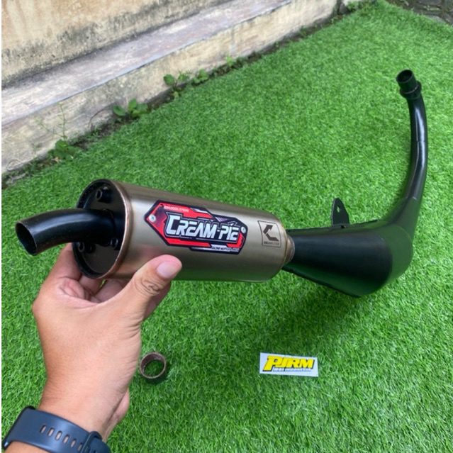 Knalpot Creampie Standar Racing Satria Hiu Lumba 2tak Hitam non AHM YYPANG