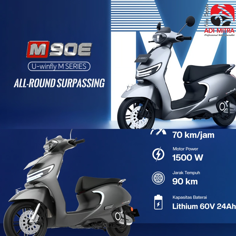 Uwinfly M90E 1500 Watt Motor Listrik [ OFF THE ROAD ] Quick Charge, Fast Swap, Lithium, Smart U-Conn