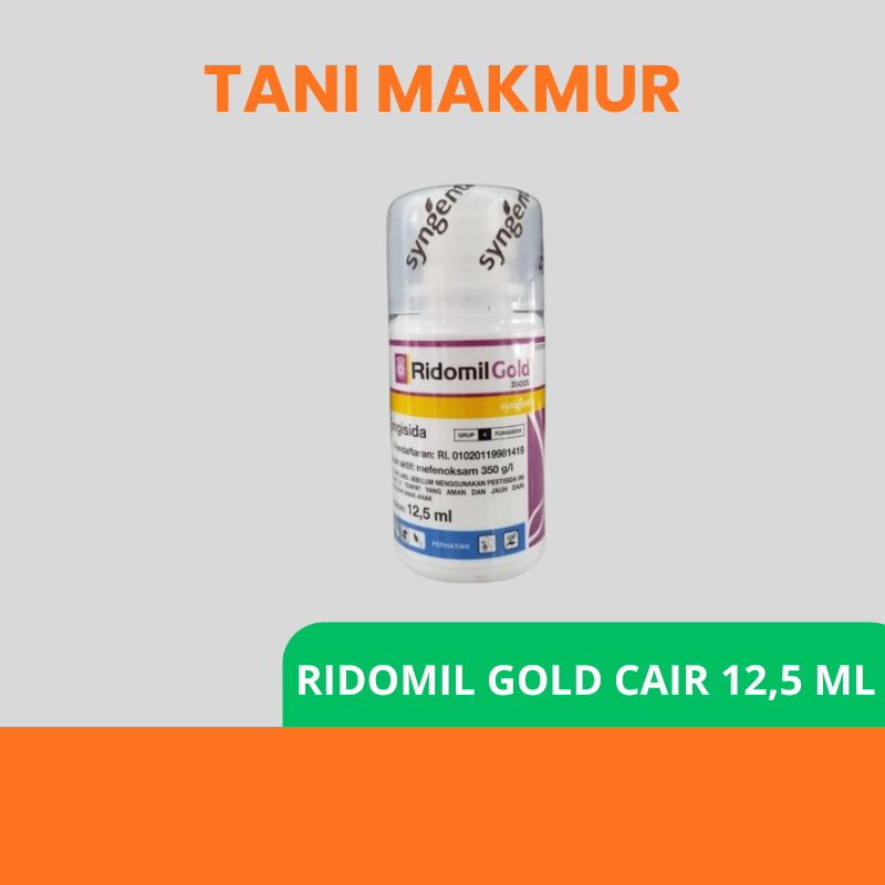 Fungisida Ridomil Gold Cair 350SE 12,5 Ml Original Kemasan Pabrik - Fungisida Sistemik Perlakuan Ben