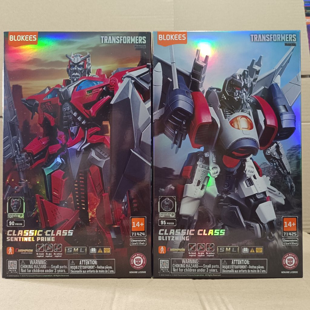 Blokees Transformers Classic Class Sentinel Prime CC24 & Blitzwing CC25 Mainan Figure Original