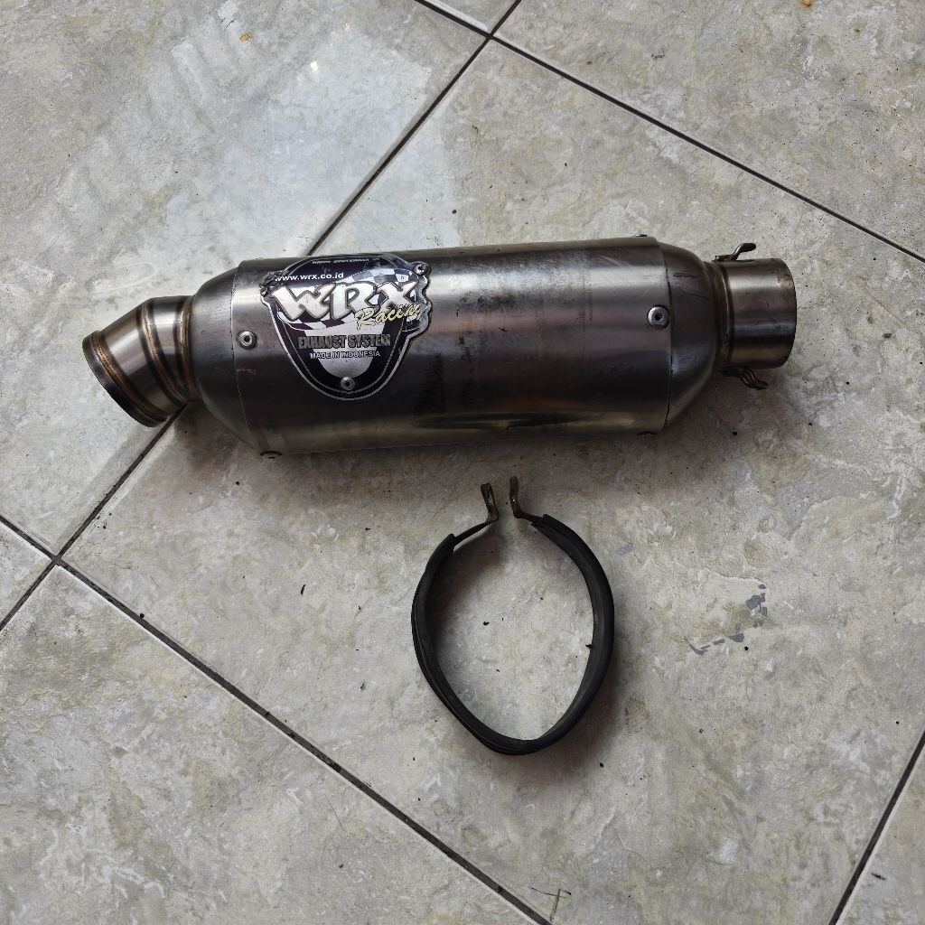 Knalpot Racing WRX Oval K1 Saringan Full Silencer Inlet 50 51 Original Ori Second Bekas