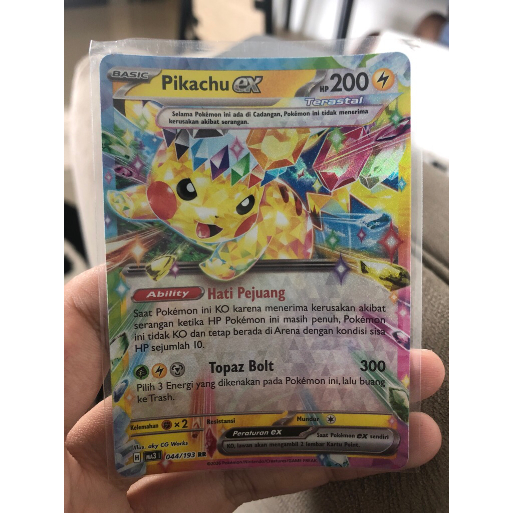 kartu pokemon pikachu ex holo