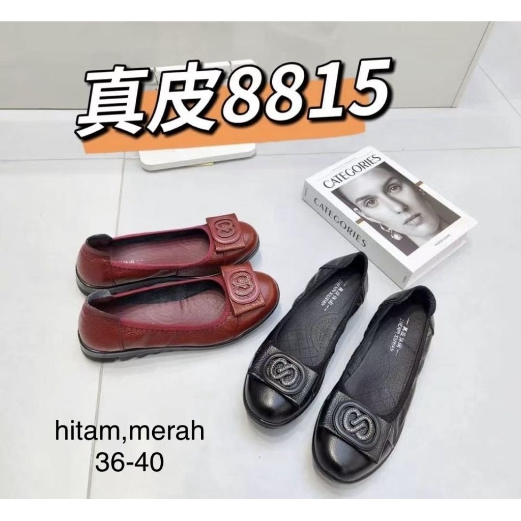 (Kulit Asli) Sepatu Wanita XiuXian Import,Slip On,pantofel,kantor,kasual 8815 size 36-40
