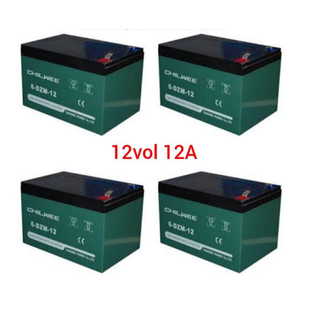 aki sepeda listrik 12volt 12A. merek chilwee