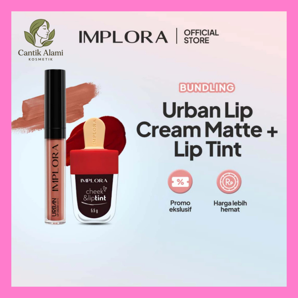 KCA Paket Bundling Ombre Lip Cream Implora Matte + Implora Cheek Liptint