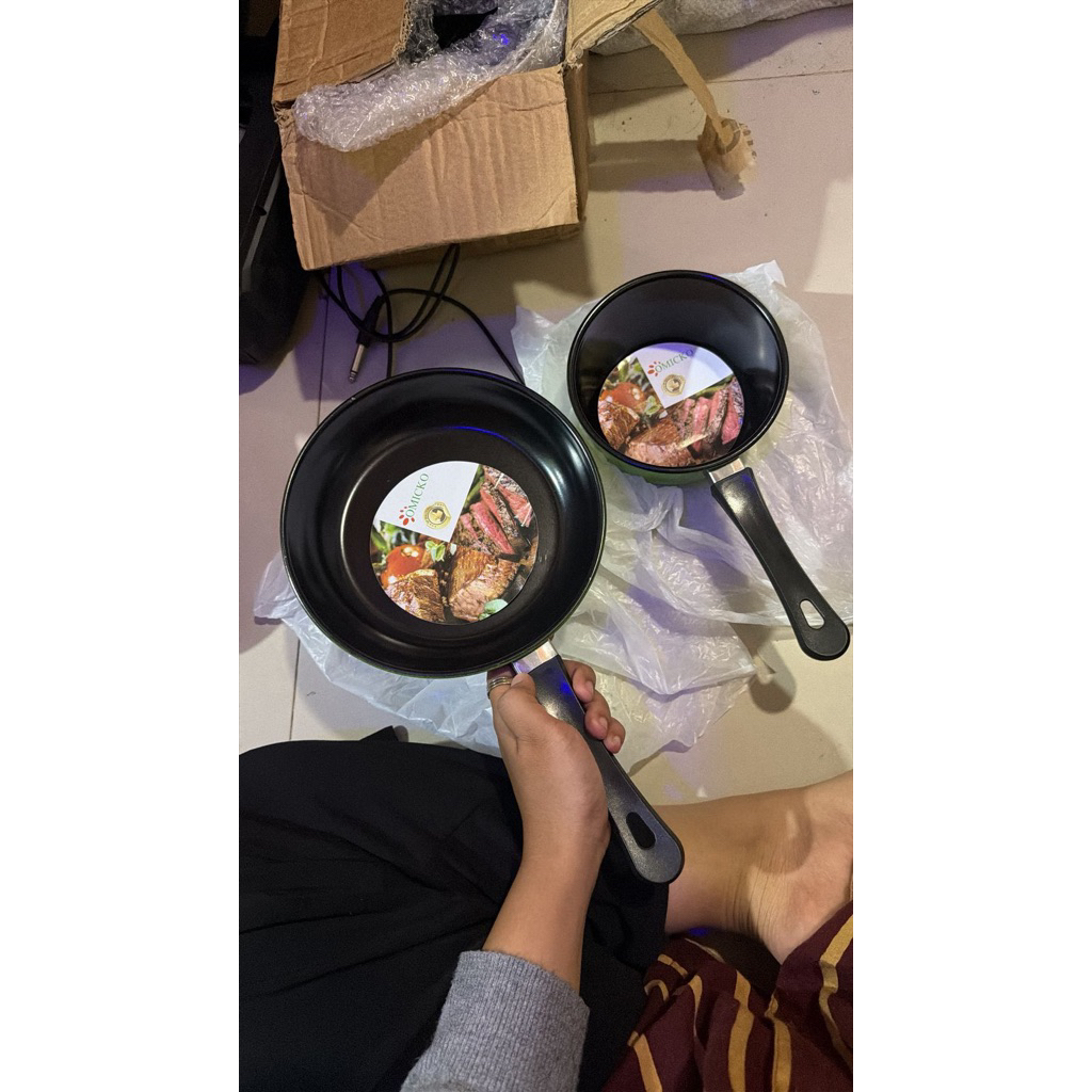 SET TEFLON&PANCI OMICKO DAPET 2pcs