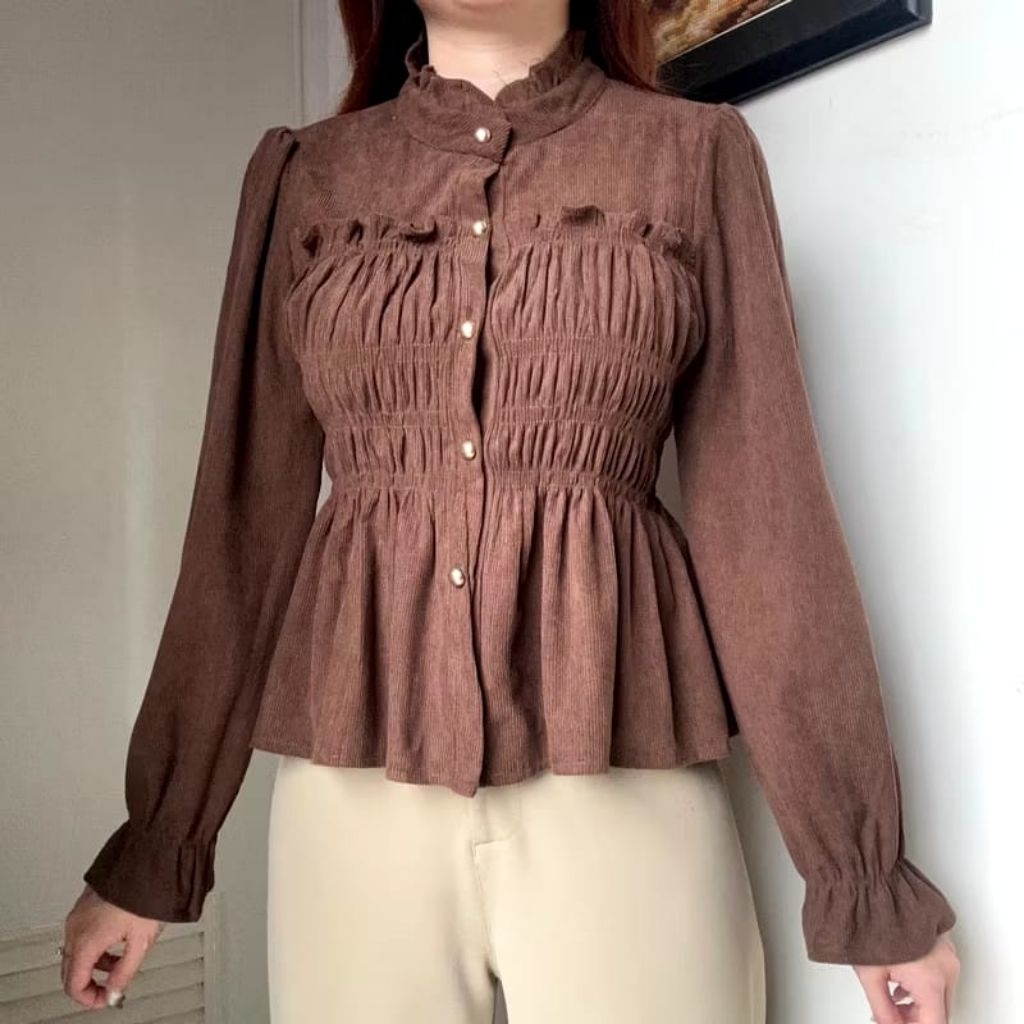 [CUCI GUDANG] Atasan Wanita Bkk Import | Atasan Wanita Mahogany Biel