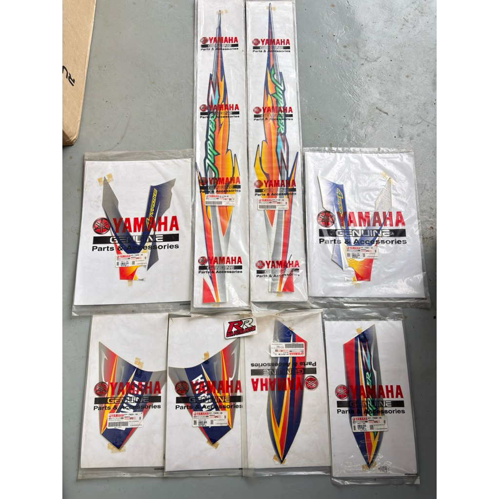 Striping set fullset original ori yamaha jupiter z lama old cw tahun 2005 silver biru 5TP G0