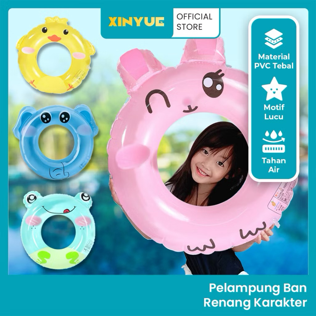 Pelampung ban berenang anak karakter animal lucu swimming goggles