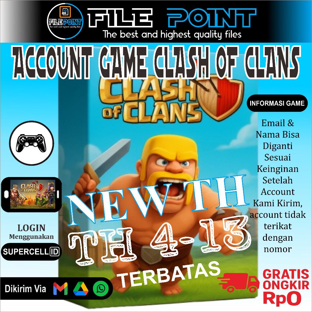 Akun game strategi perang desa Clash Of Clans (COC)