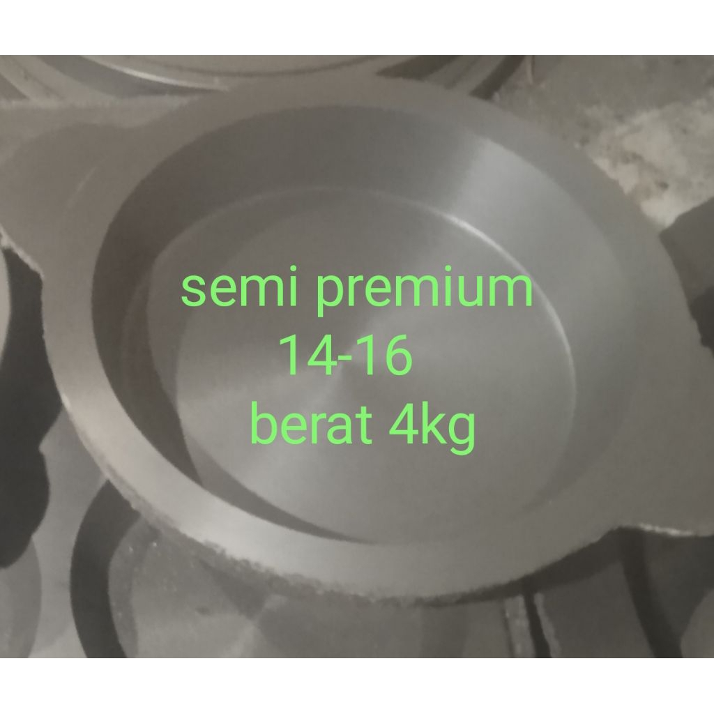 loyang wajan martabak manis,terang bulan semi premium 14-16 + tutup berat 4 kg