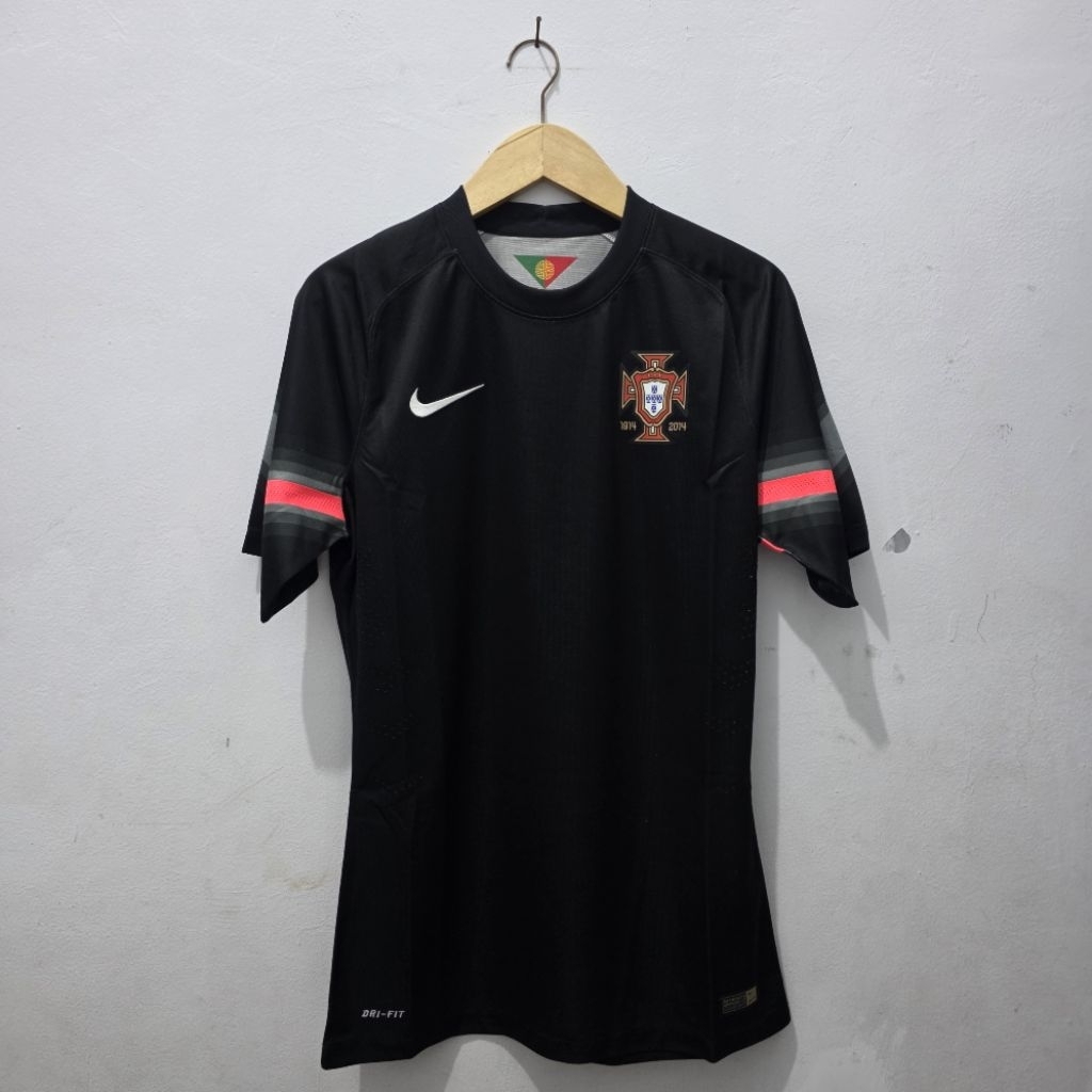 PORTUGAL 2014 MATCH GOALKEEPER MEN'S DRI FIT FOOTBALL AUTHENTIC PLAYER ISSUE SHORT SLEEVE JERSEY - 5