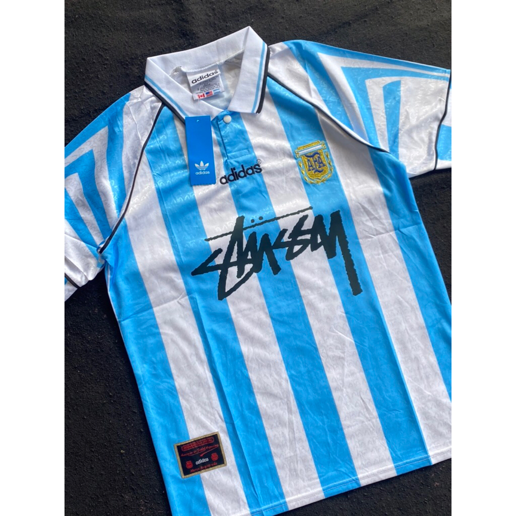 Jersey Retro Argentina x Stussy Blockecore Rare Item