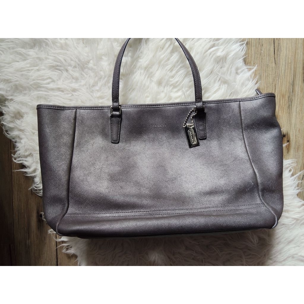 PL authentic Coach, dark grey, totebag