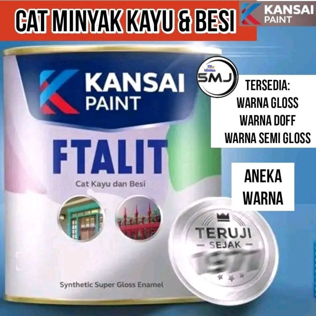 Ftalit 1kg Kayu dan Besi FTALIT Warna Gloss Ftalit Semi Gloss Ftalit Doff Ftalit 1 kg Kansai Paint