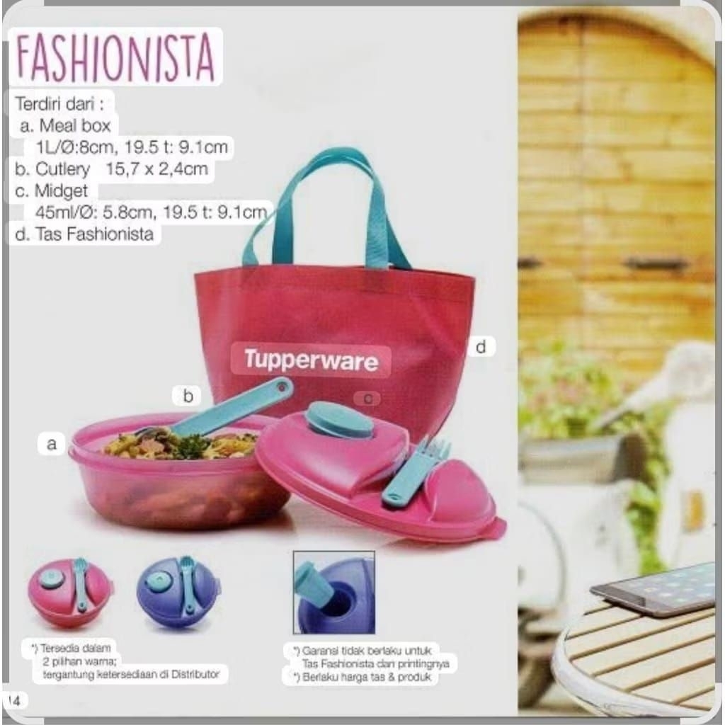Promo Tupperware tempat bekal set tas ada biru dan pink