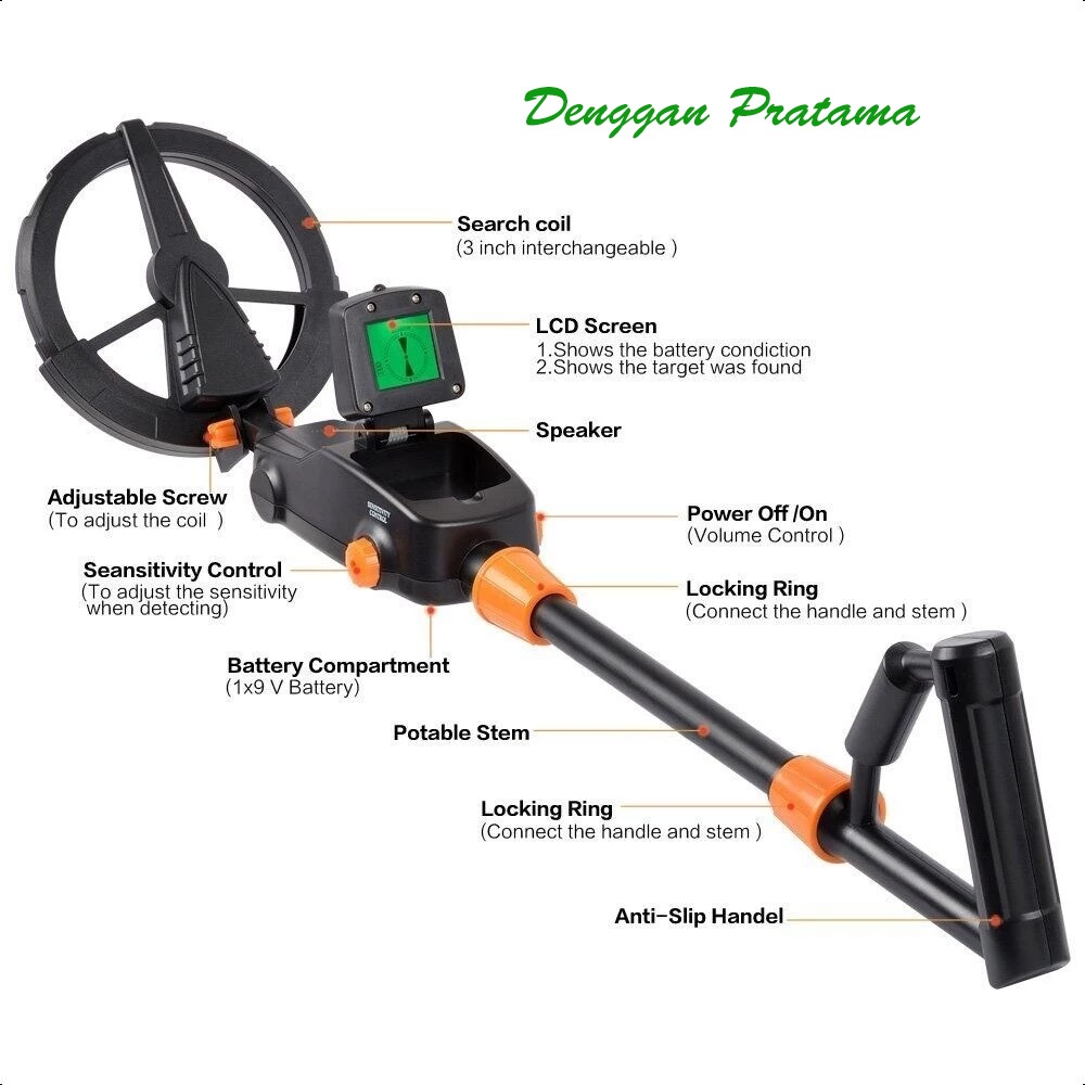 Metal Detector MD5030 MD-1008A Gold Detector Alat Pencari Emas Logam