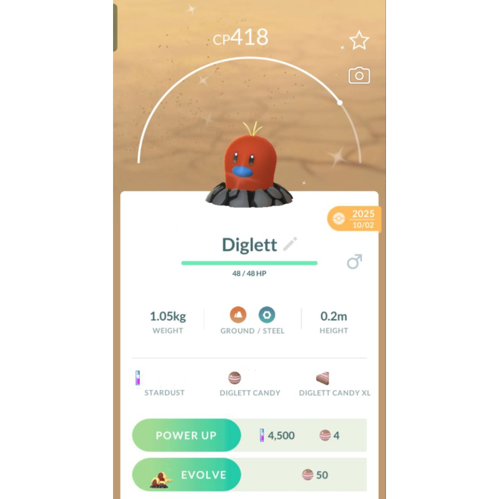 POKEMON GO - DIGLETT ALOLA SHINY