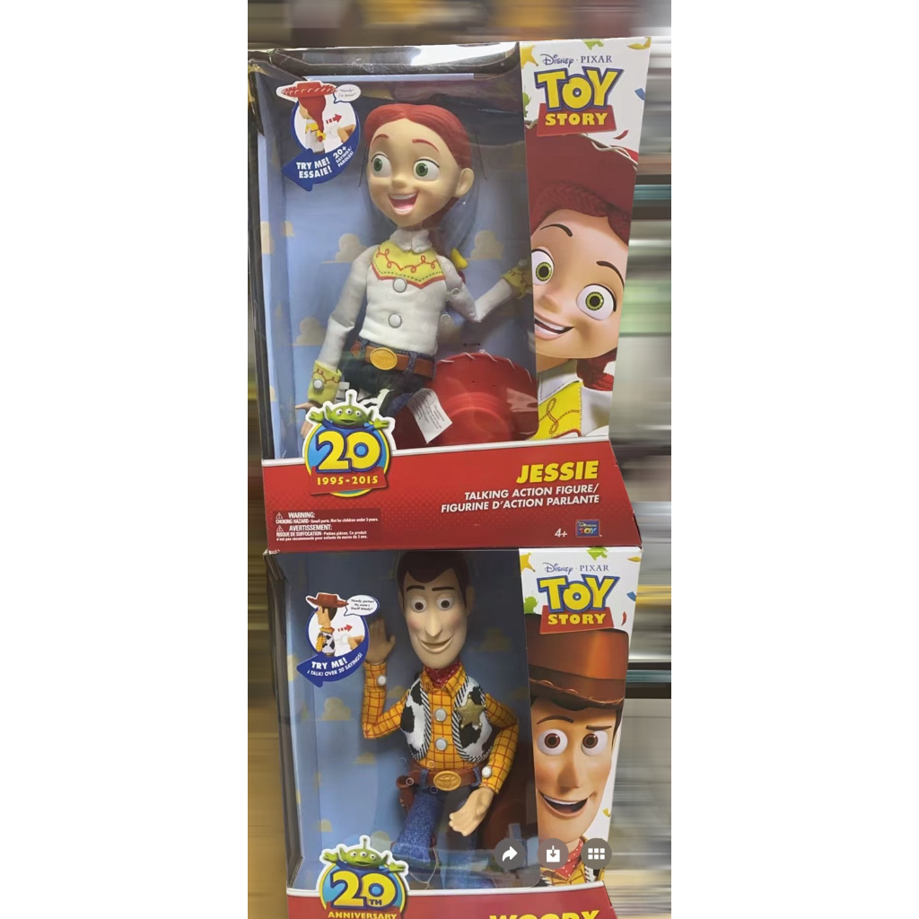 Toy Story 20th Woody Jessie anniversary talking figure Thinkway elektronik nyala figure NEW sealed