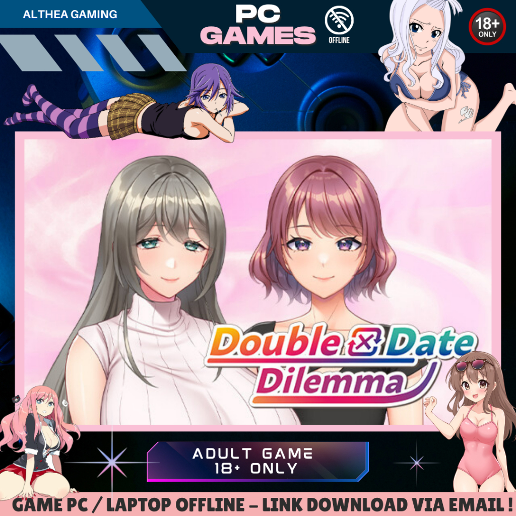 DOUBLE DATE DILEMMA - VISUAL NOVEL - ROMANCE - COMEDY - GAME PC - LAPTOP - OFFLINE - 18+