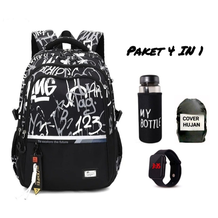 TAS ABSTRAK ORI TAS POLO ALTO TAS RANSEL ANAK SEKOLAH SD SMP SMA KEKINIAN / BACKPACK LAPTOP / TERBAR