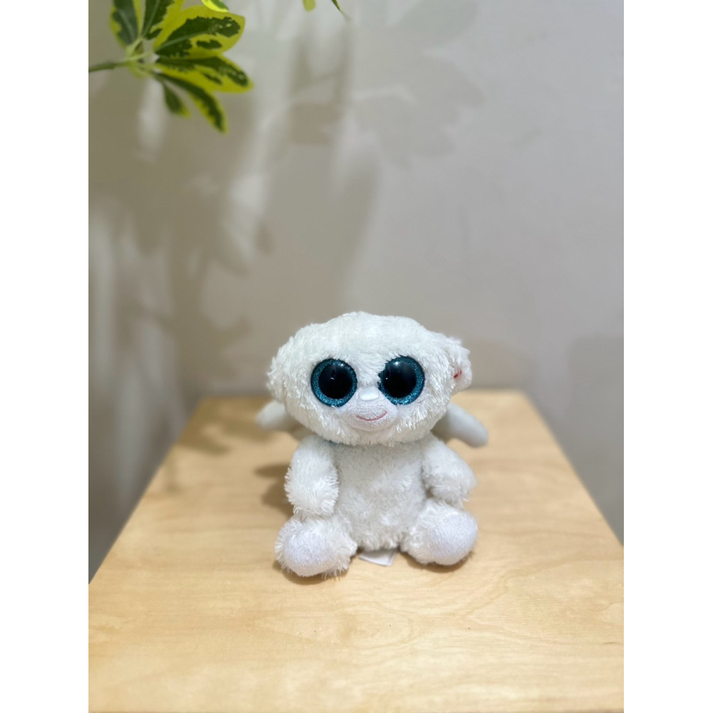 Boneka TY mabel beanie - Angel bear
