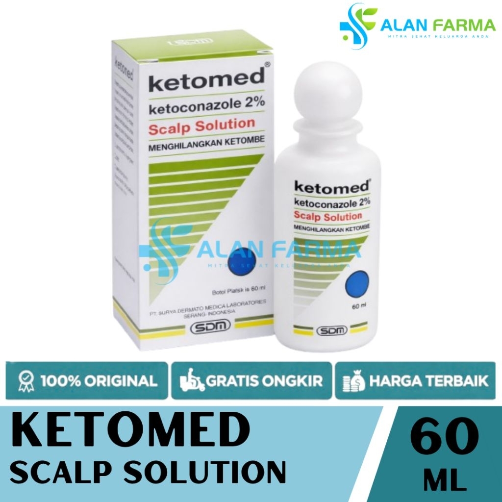 Ketomed Scalp Solution 60 mL | Ketomed Sampo | Ketomed Shampoo Anti Ketombe