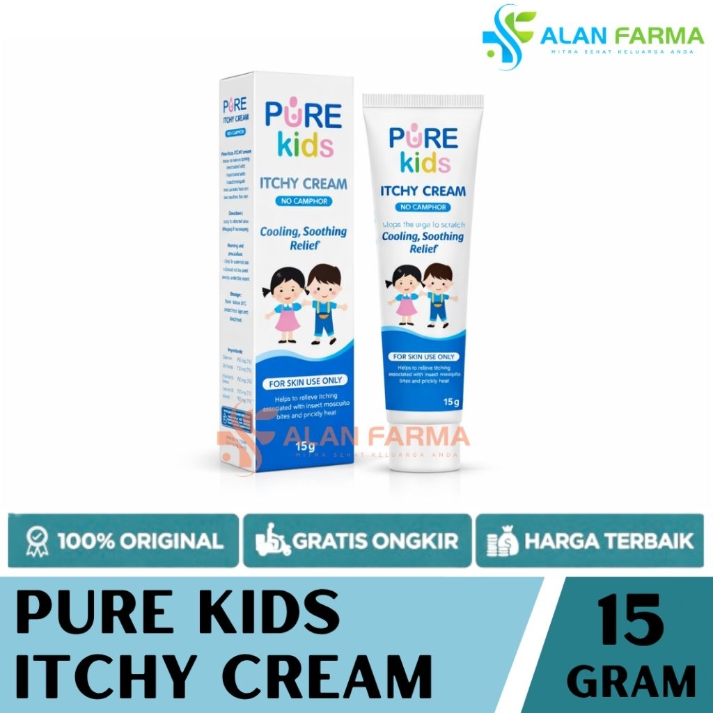 Purekids Itchy Cream 15 gram | Salep Biang Keringat Bayi dan Anak | Pure Kids Itchy Cream